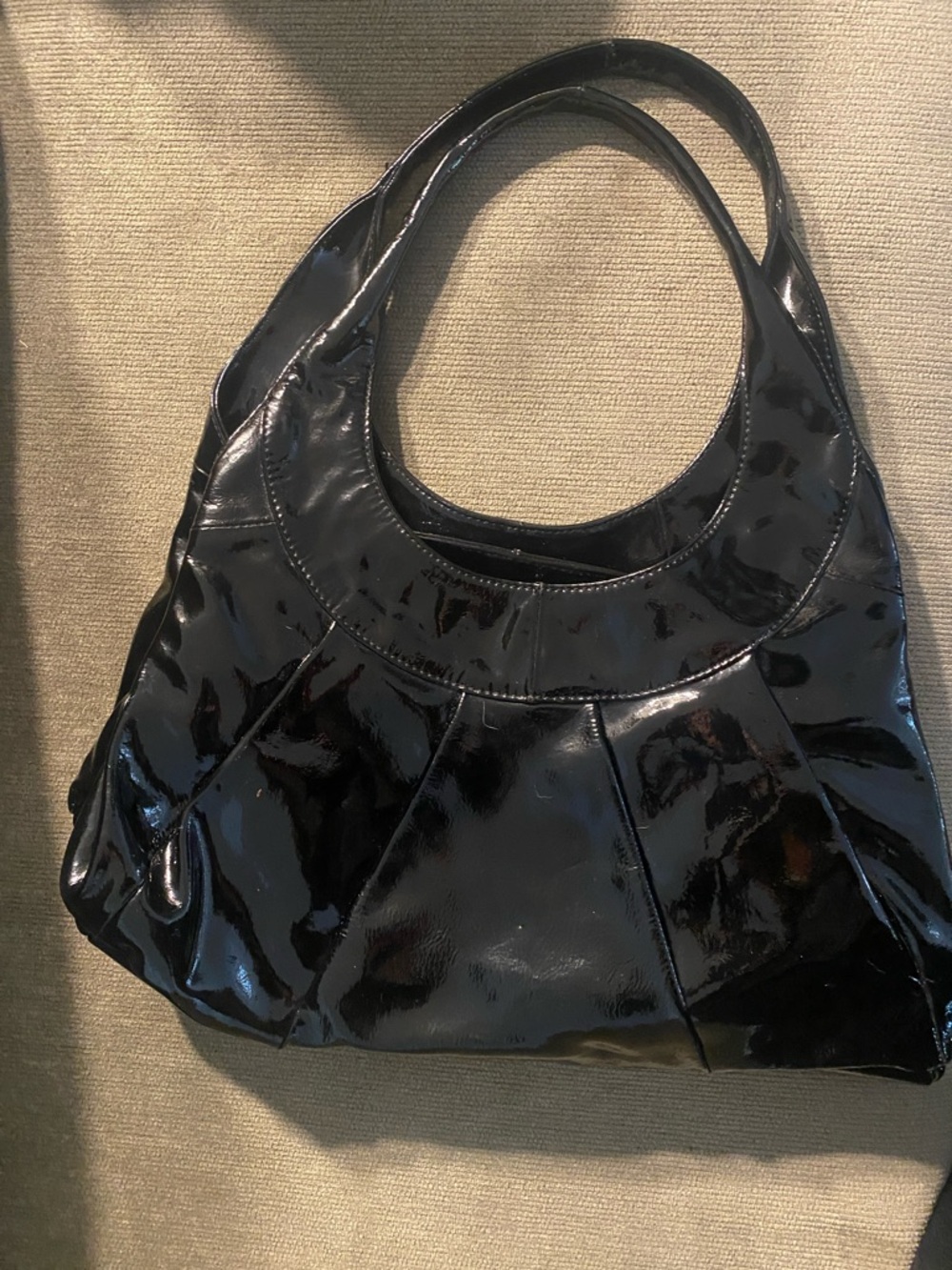 Sigrid Olsen Black Patent Shoulder Bag